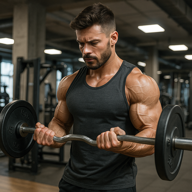 Un homme qui fait de la musculation