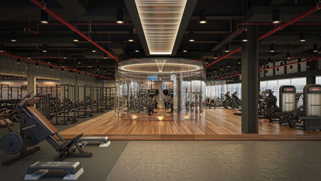 une salle rempli d'équipements